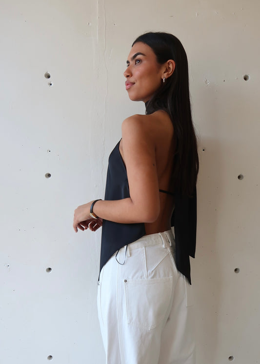 Vivienne Halter Top - Black