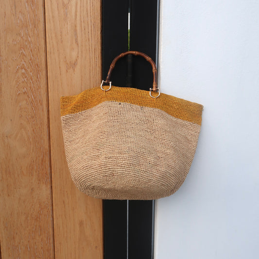 Kilia Yellow Basket Bag - Morena Lucía