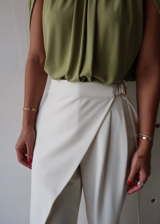 Genesis Wrap Over Belt Pant - Morena Lucía