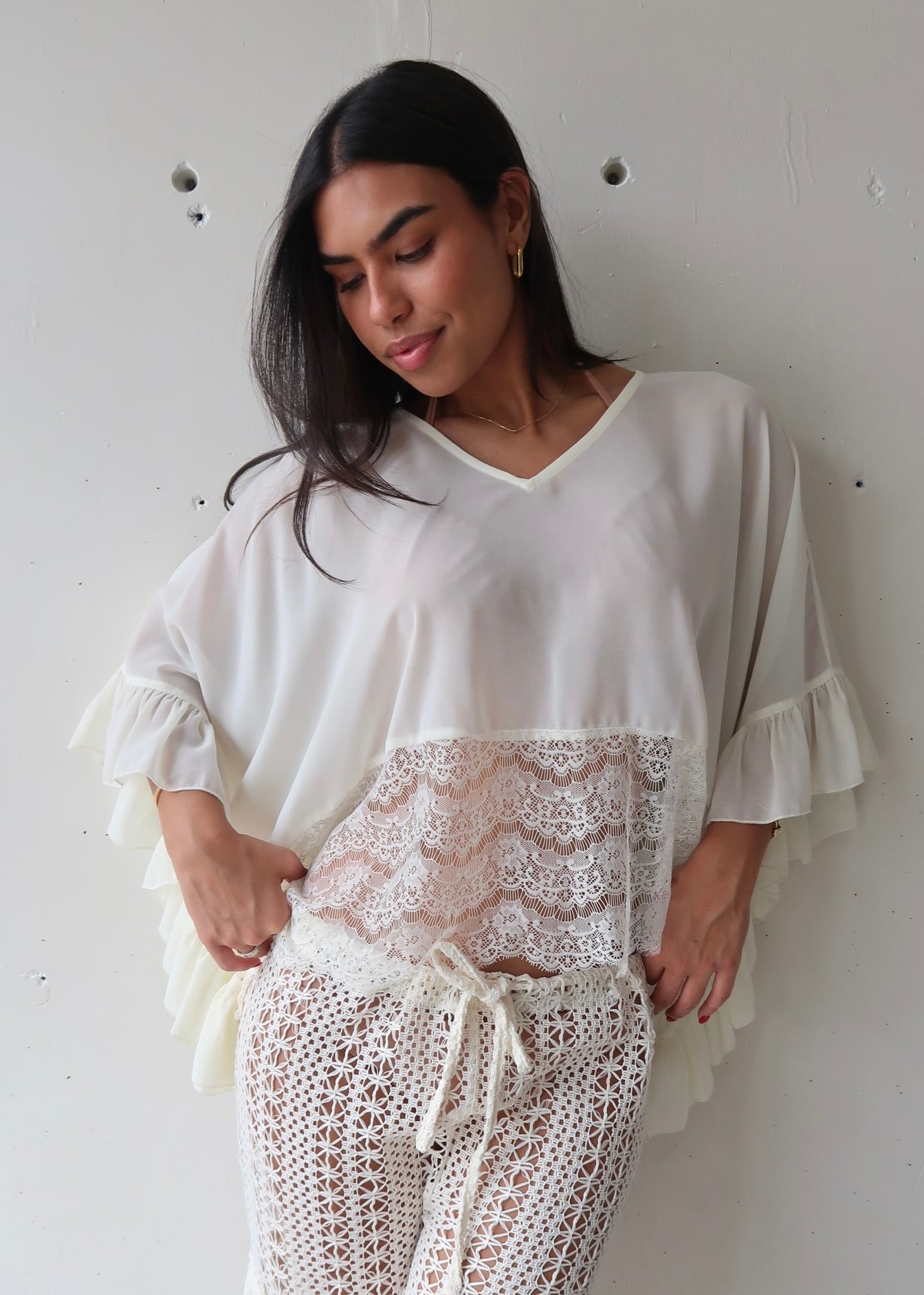 Lace Poncho Top
