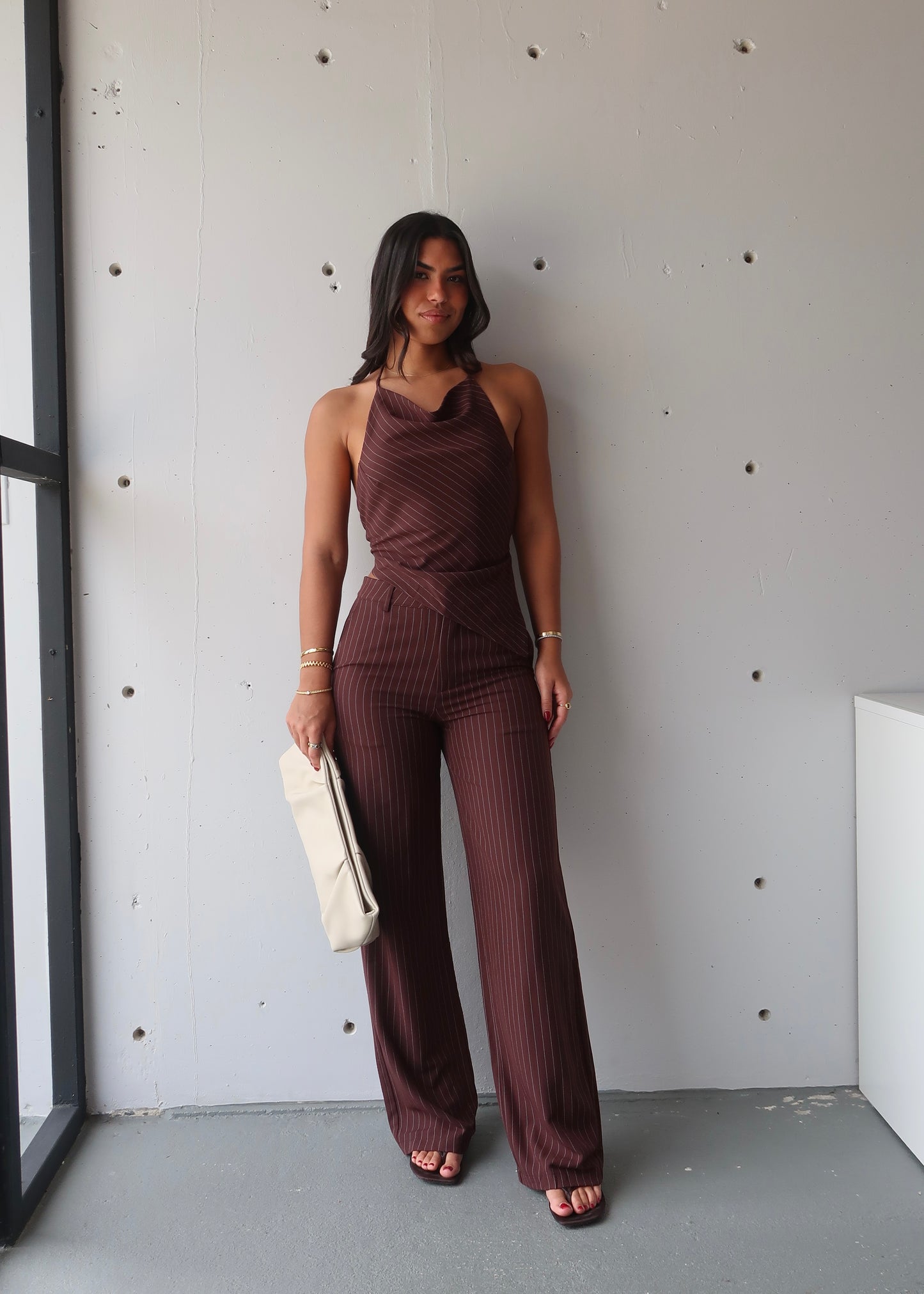 Valeria Pinstripe Set