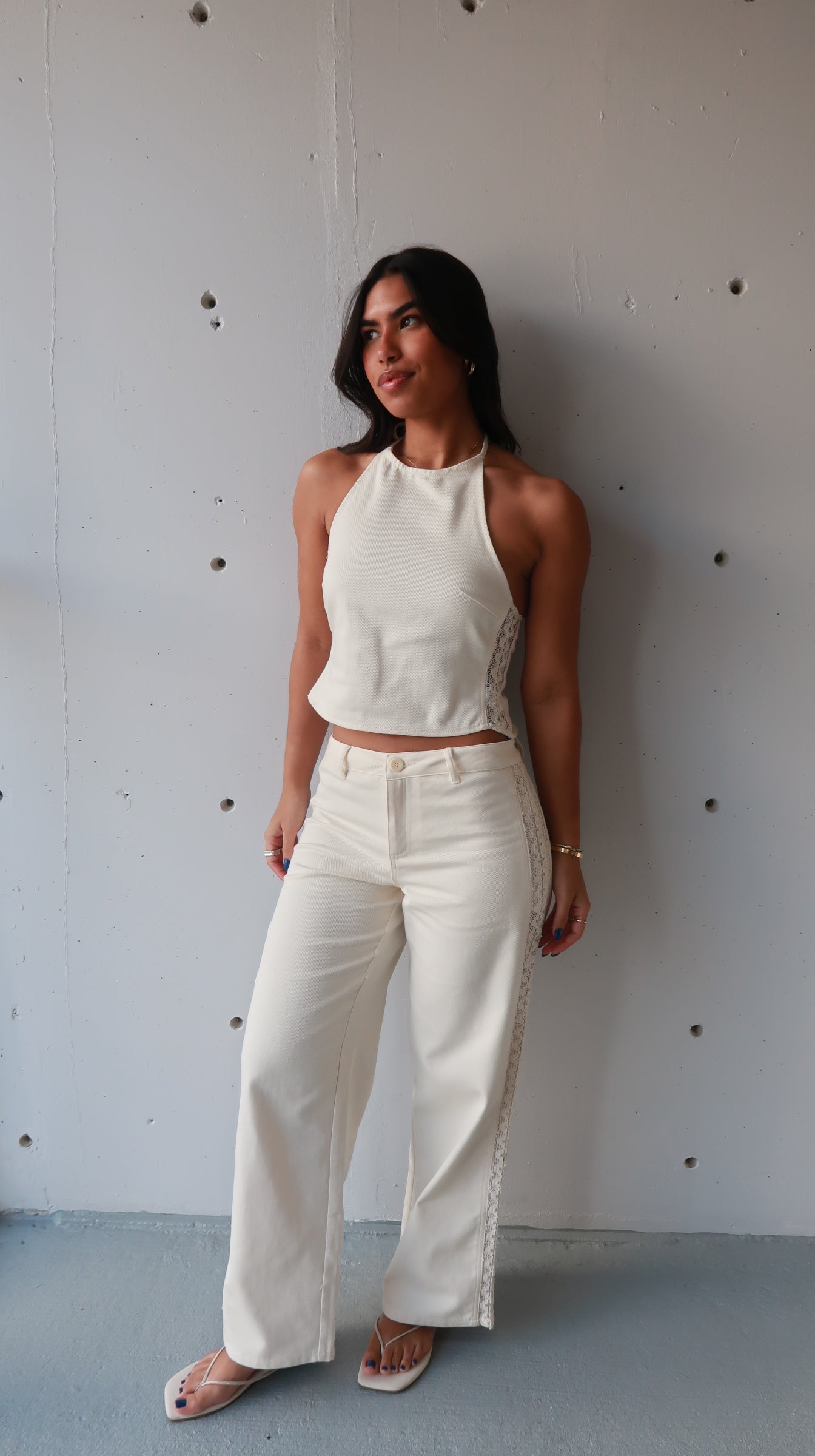 Dina Denim Lace Set - Morena Lucía