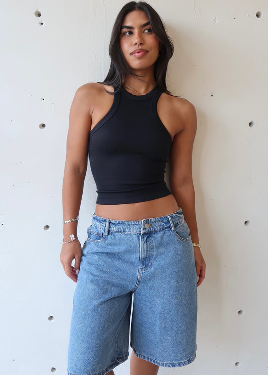 Haley Basic Top Black - Morena Lucía