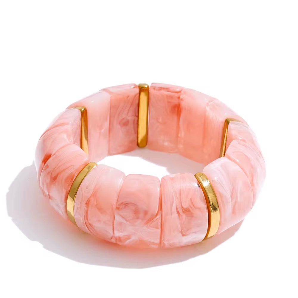 Elia Bangle - Blush Pink - Morena Lucía