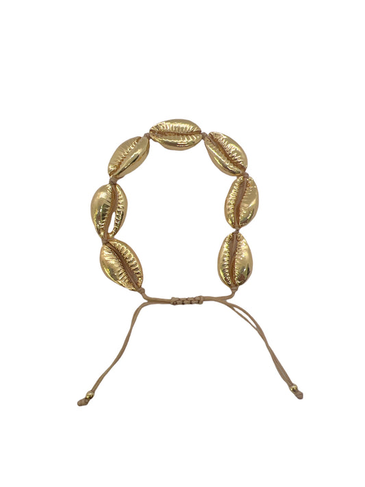 gold sea shells bracelet