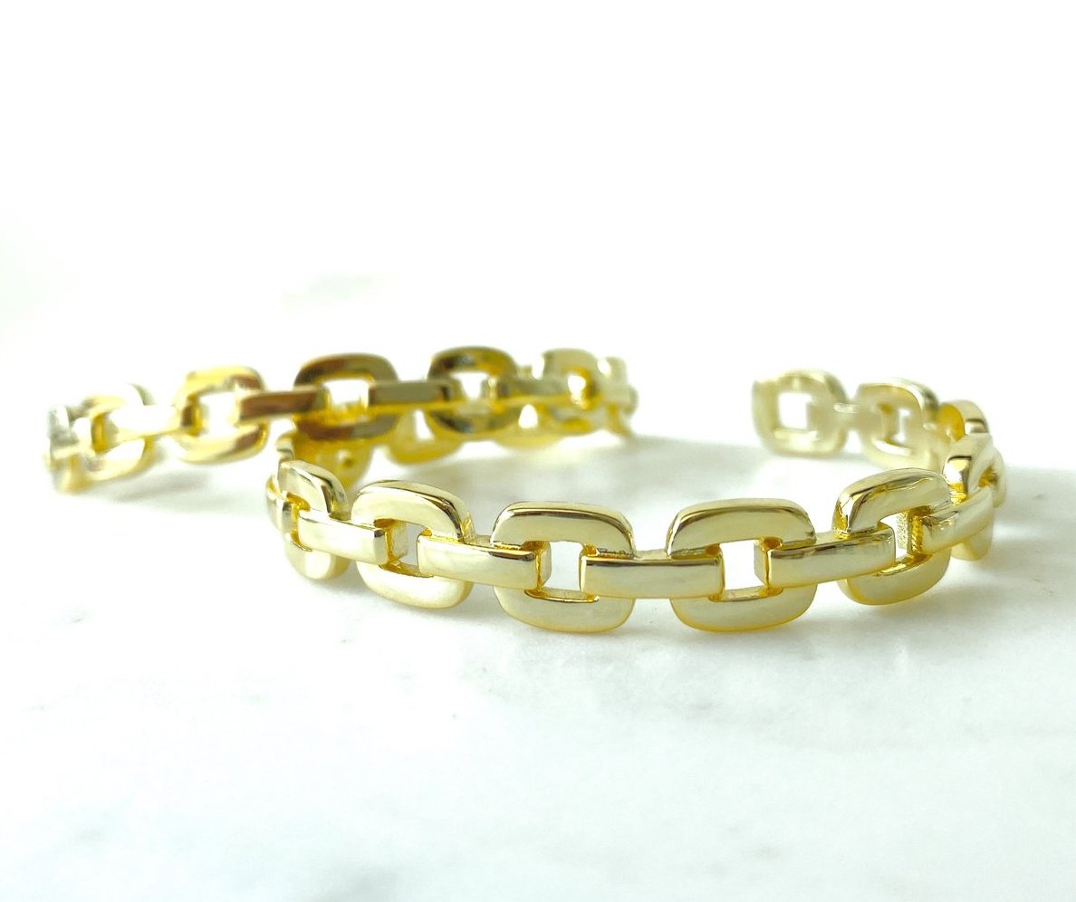 chain square bangle - Morena Lucía