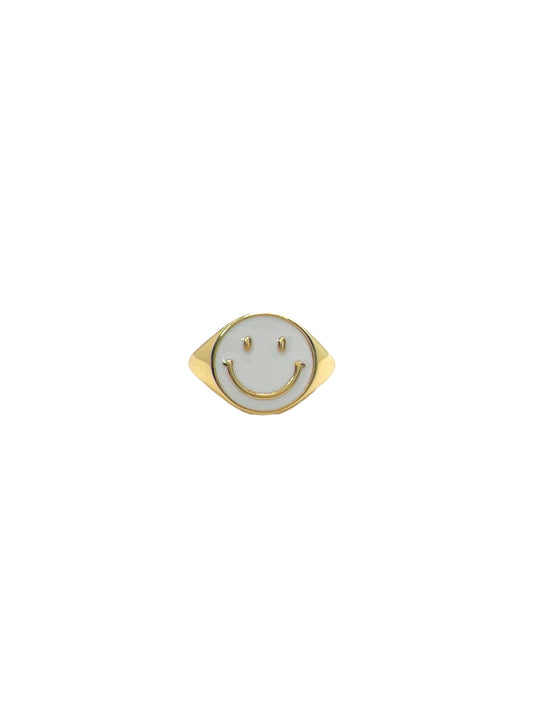 smiley face - white
